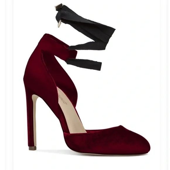 BORDEAUX COLORED WRAP SUSIE PUMPS SIZE 7.5 NIB - Picture 4 of 4